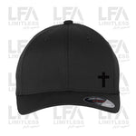 Load image into Gallery viewer, Blackout Cross - FlexFit Hat
