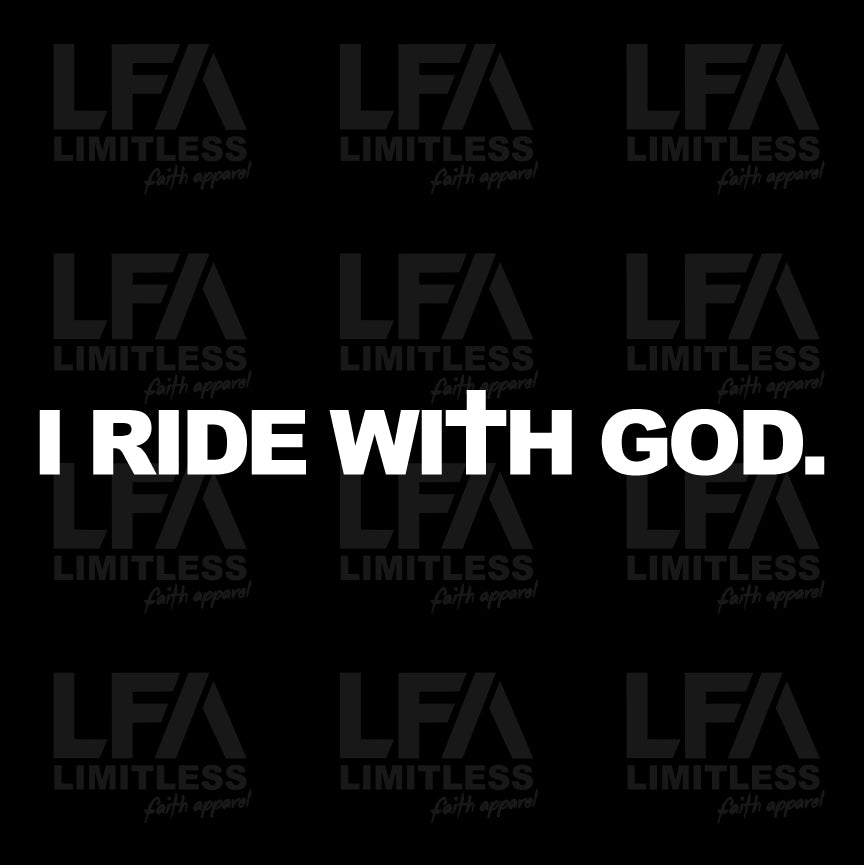 I RIDE WITH GOD - Decal