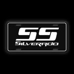 Load image into Gallery viewer, Black Silverado SS Vanity License Plate
