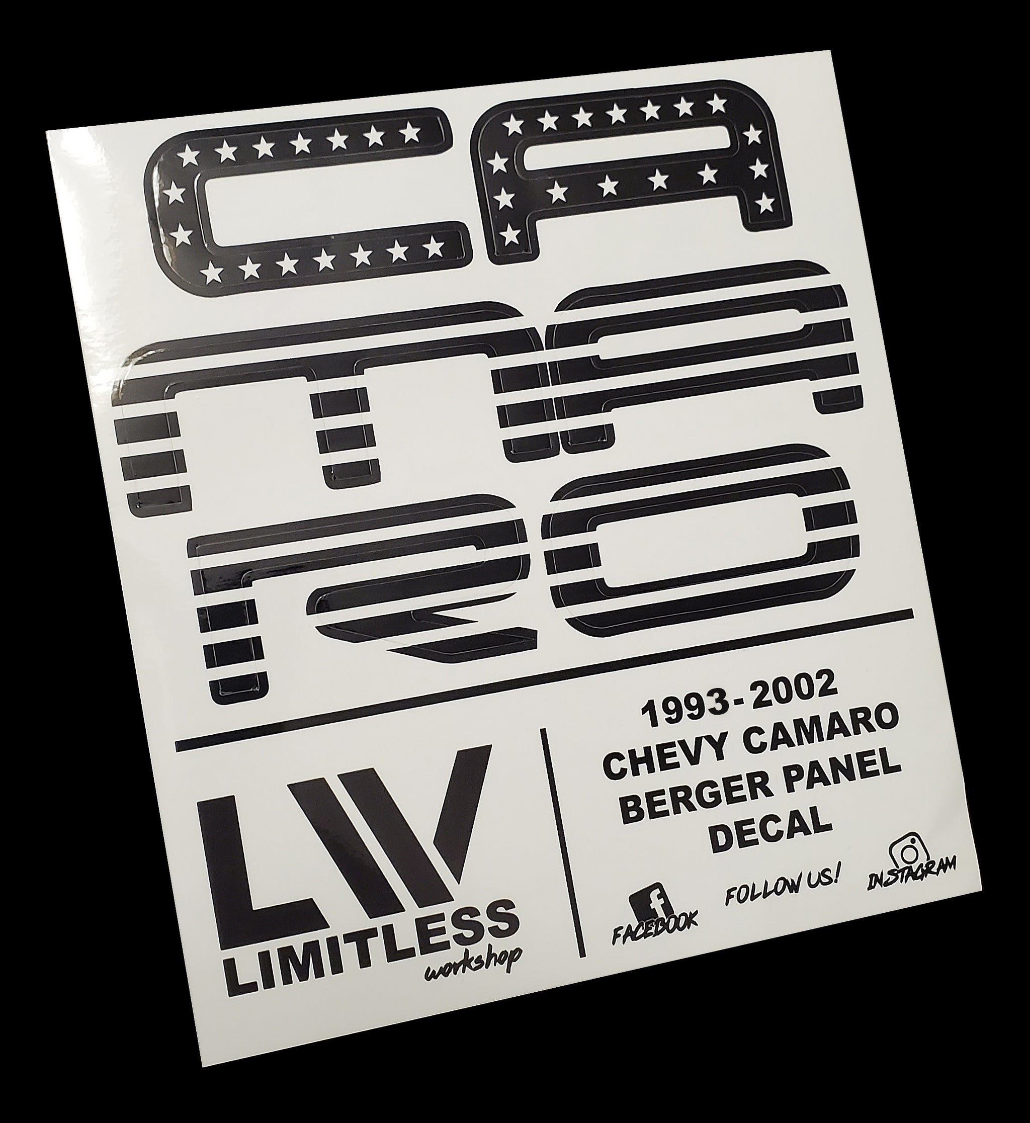 Chevy Camaro Berger Panel Decal