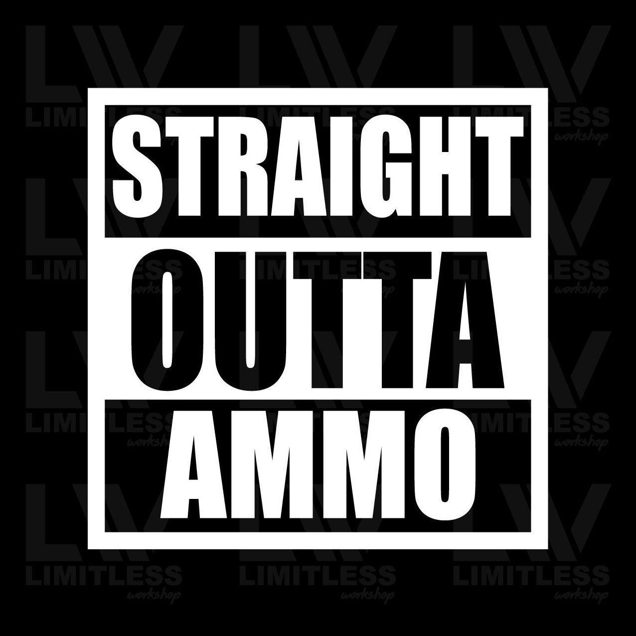 Straight Outta Ammo - Patriotic Decal
