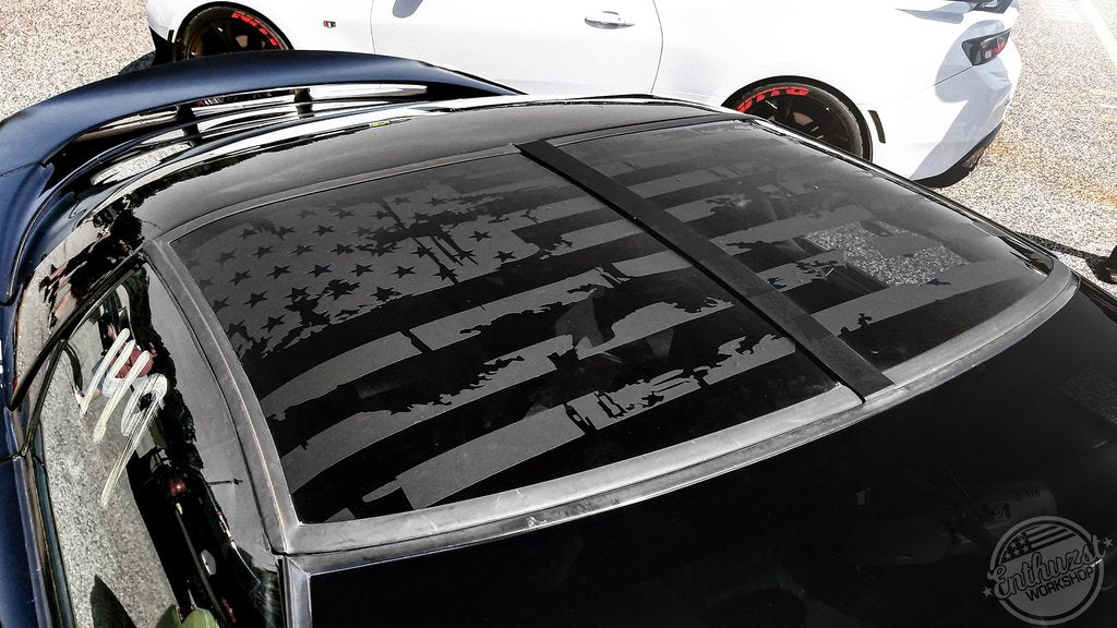 1982-2002 F-Body T-Top/Roof Decal - Flags