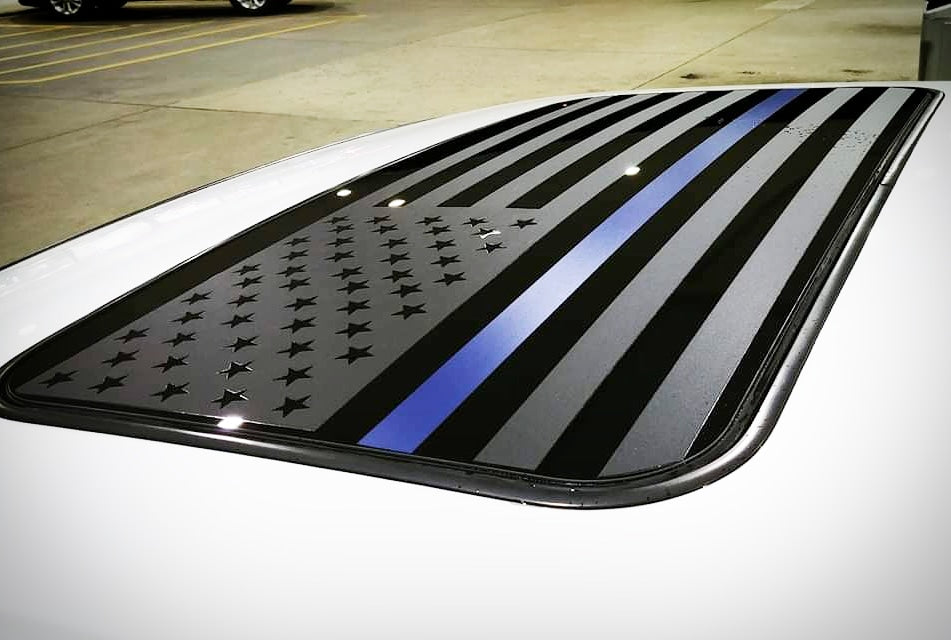 Universal Flag Sunroof Decal