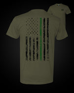 Load image into Gallery viewer, Thin Green Line Flag T-Shirt
