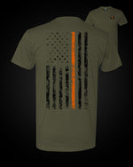 Load image into Gallery viewer, Thin Orange Line Flag T-Shirt
