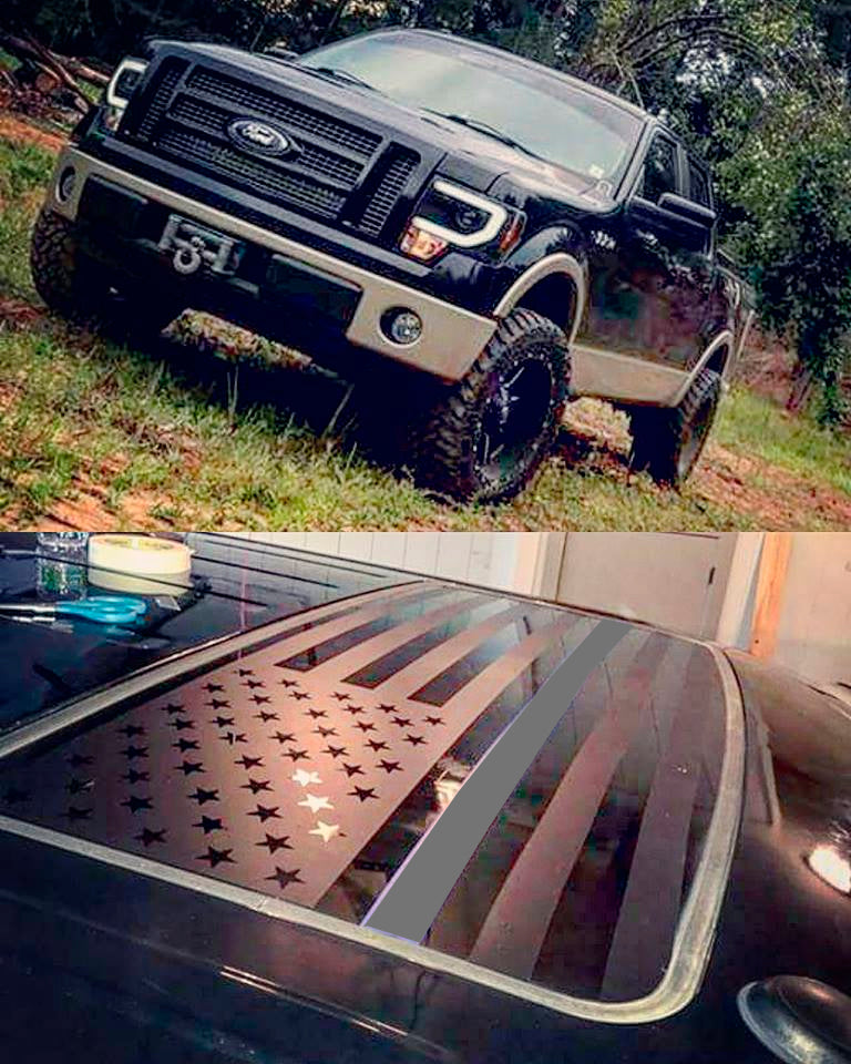 Universal Flag Sunroof Decal